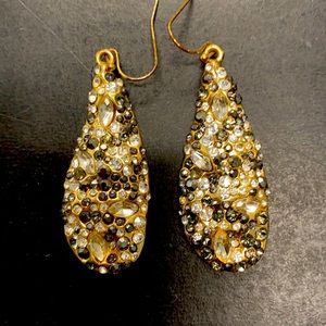 Chunky crystallized earrings